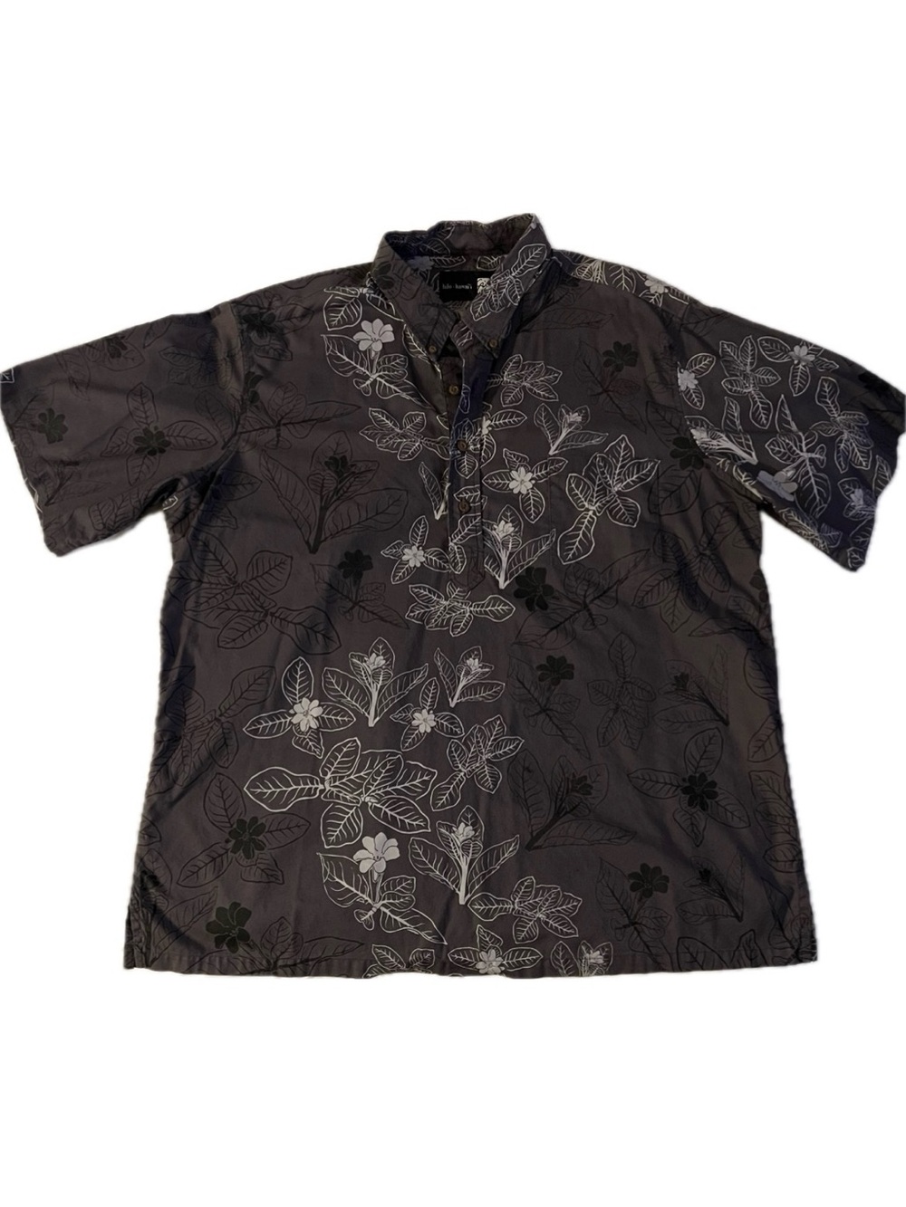 Sig Zane Hilo Gray Floral Pullover